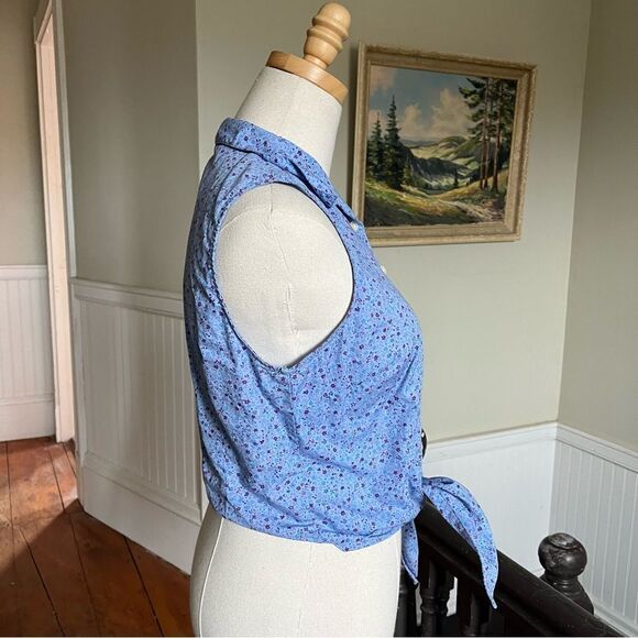 Vintage Daisy Duke Ann Taylor Floral Top S - Picture 4 of 6